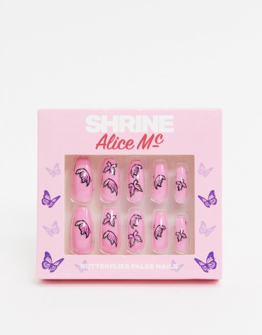 Shrine X Alice MC - Unghie finte con farfalle