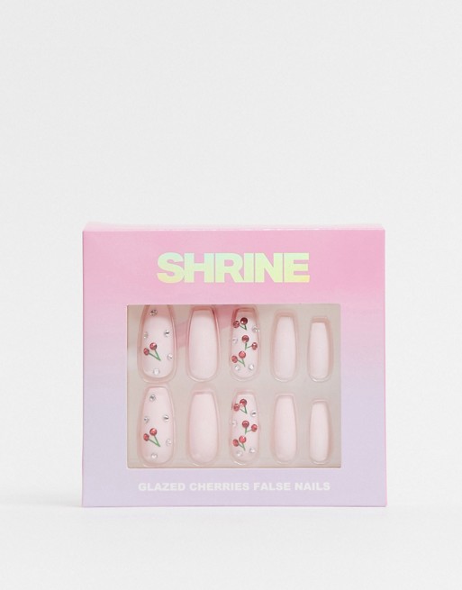 Shrine X ASOS Exclusive Glazed Cherry False Nails