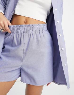 Signature 8 co-ord elasticated waist short in blue