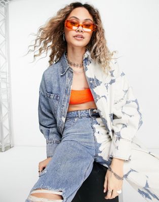 Signature 8 co-ord oversized shirt bleach wash - ASOS Price Checker