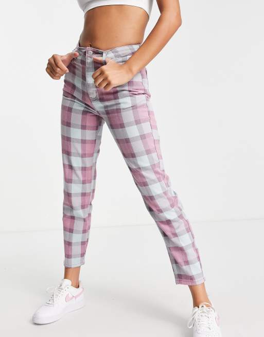 Signature 8 co-ord skinny jean in pink check, 4 of 4