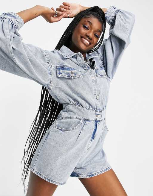 Denim best sale oversized playsuit