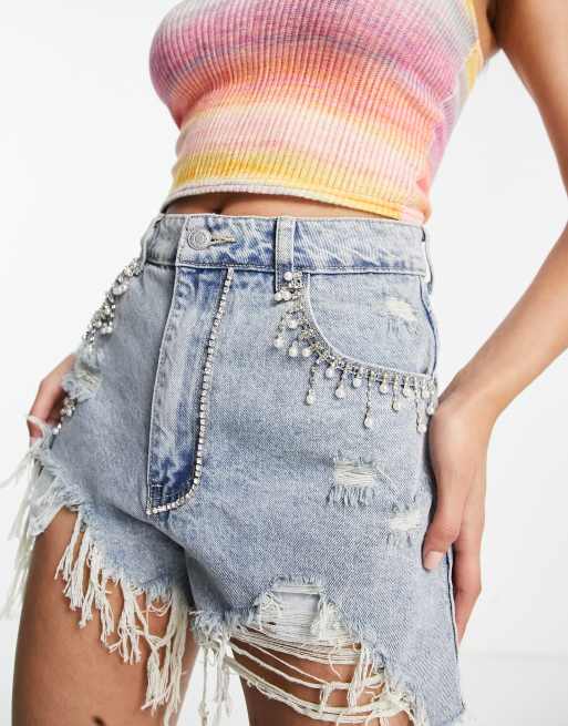 High waisted 2025 cut up shorts