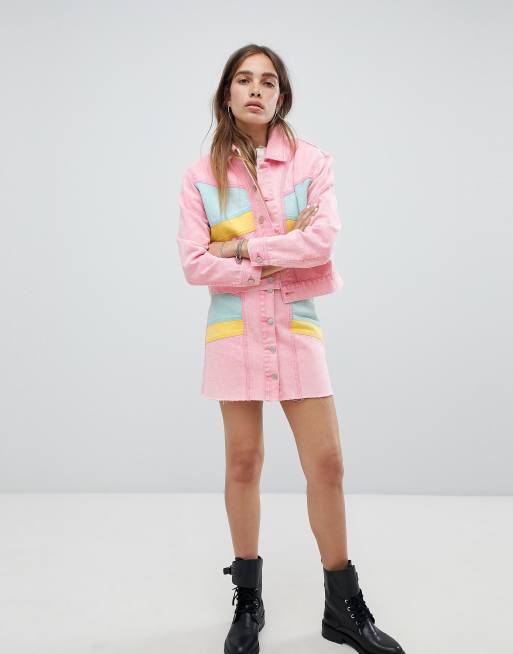 Asos color block outlet denim jacket