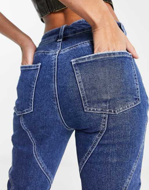 FRONT SEAM STRAIGHT JEANS