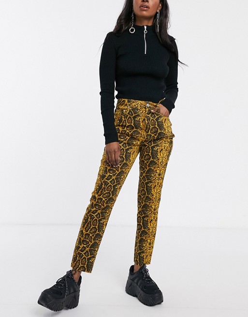 Signature 8 jeans in snake print