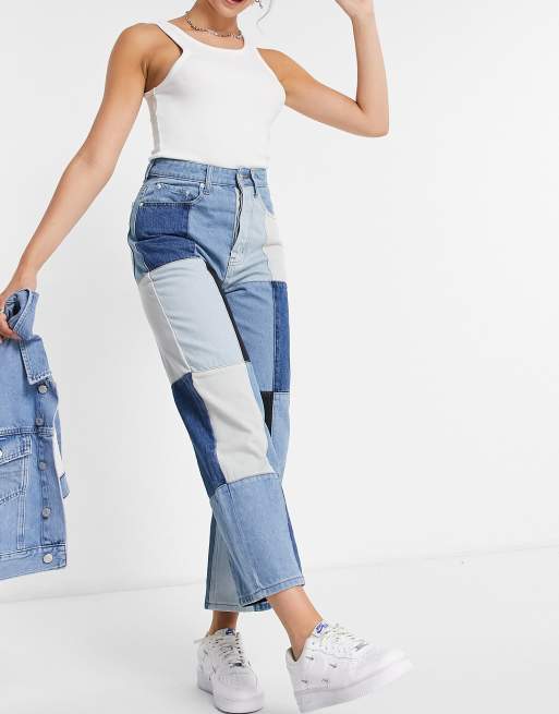 Signature 8 – Lediga jeans i lapptäcksstil med hög midja