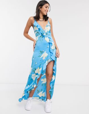 floral print slip dress