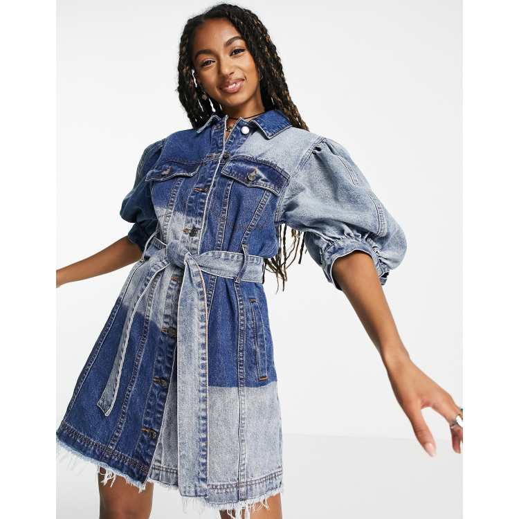 signature 8 denim dress Signature8 Zipper Denim Dress