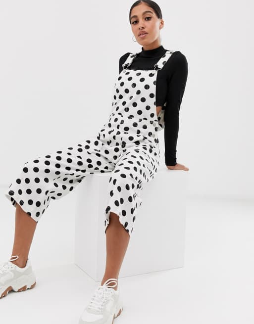 Polka dot hot sale dungarees topshop