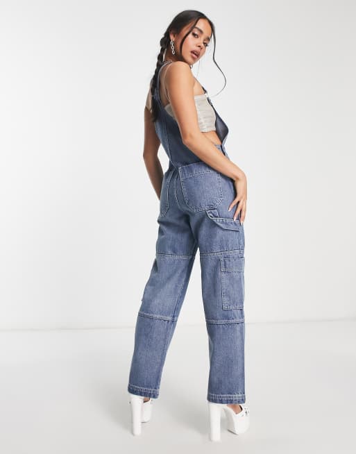 SIGNATURE 8 - Salopette in denim lavaggio medio , 2 di 4