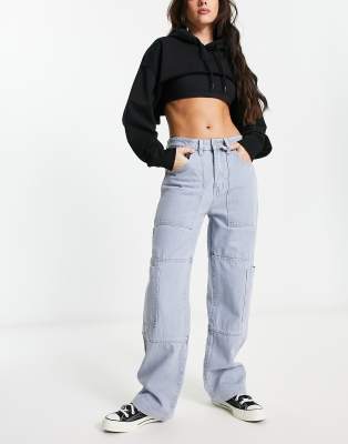 Straight Leg Jeans in Light Wash Blue