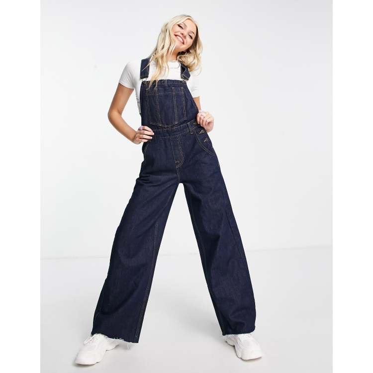 Dark Denim Wide Leg Dungarees, Whistles UK