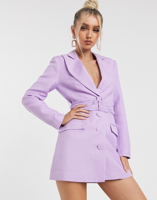 Significant Other dahlia blazer mini dress in lavender