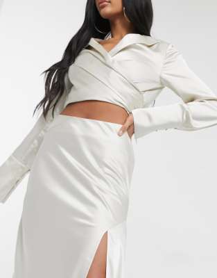 asos white maxi skirt