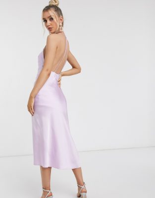 lilac slip dress