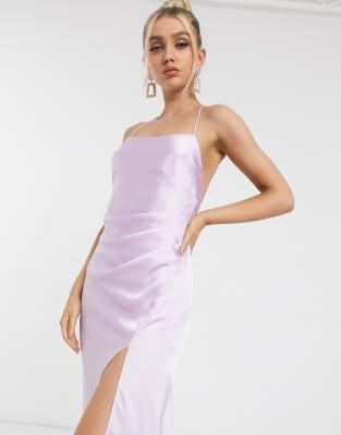 purple slip dress