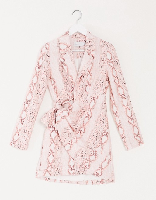 Significant Other Reflection snake print blazer dress in snake
