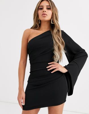 one shoulder mini dresses