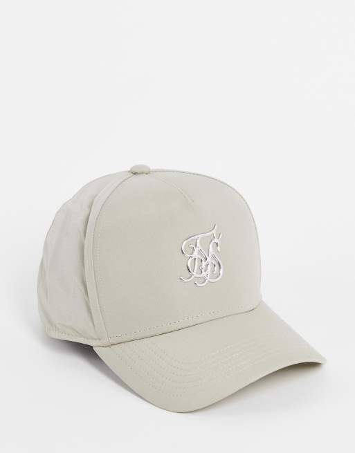 SikSilk – Biała metaliczna czapka typu trucker