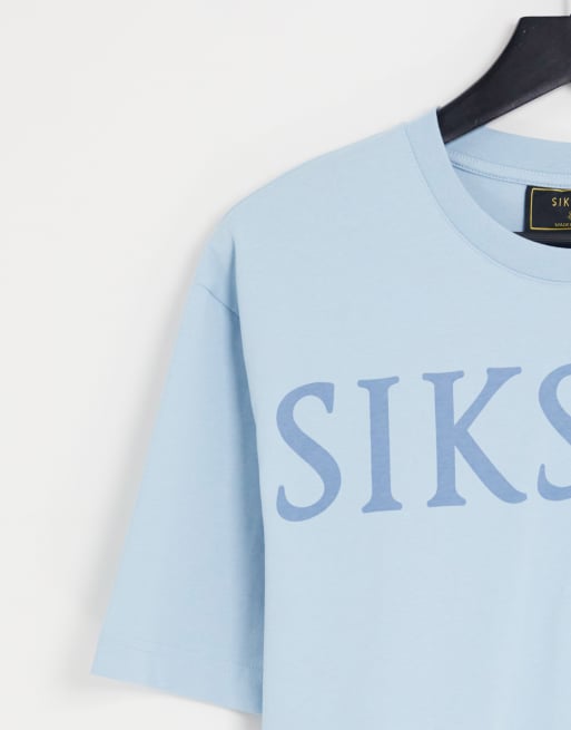 SikSilk – Blå t-shirt i oversize, del av set, 4 av 4