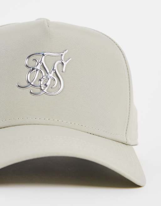 SikSilk - Casquette camionneur avec détail en métal - Blanc cassé, 2 de 4