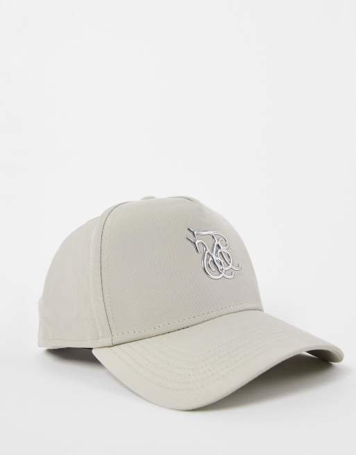 SikSilk - Casquette camionneur avec détail en métal - Blanc cassé, 3 de 4
