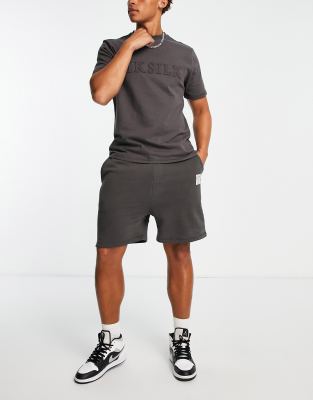 SikSilk Siksilk co-ord oversized jersey shorts in washed black