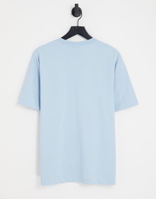 Siksilk co-ord oversized t-shirt in in blue, 3 of 4