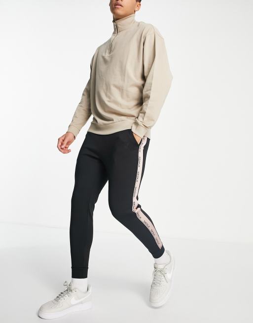 SikSilk - Dynamic - Sorte joggingbukser med logobånd