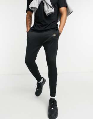 black basic cuffed hem jogger