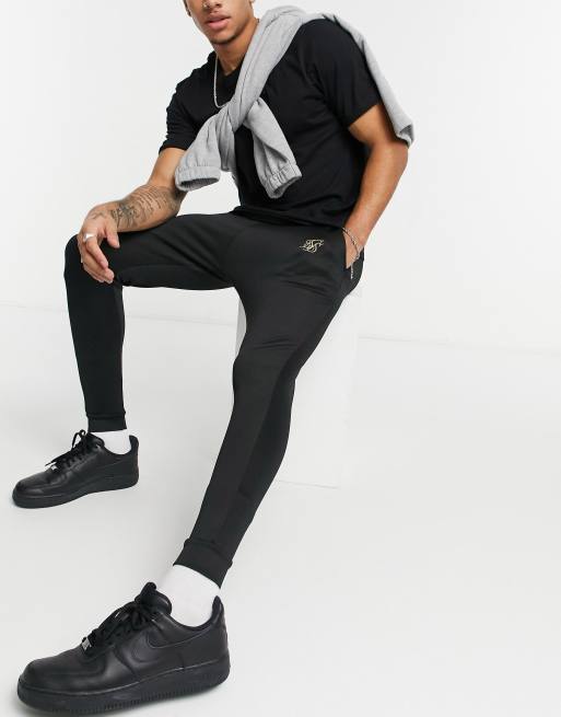 Siksilk muscle fit online jogger black