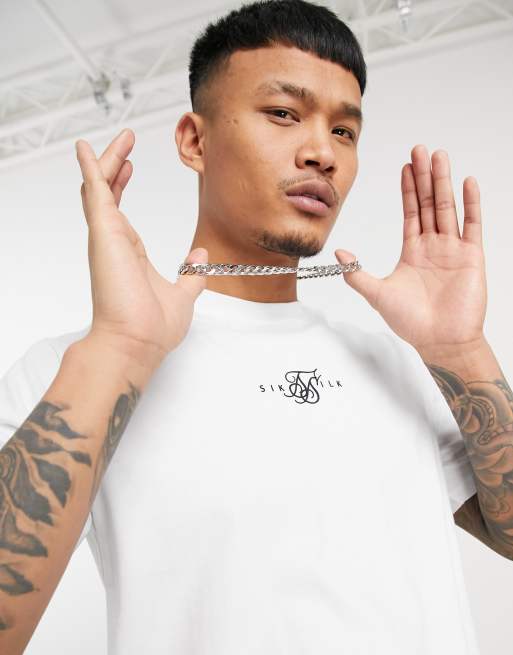 white siksilk t shirt