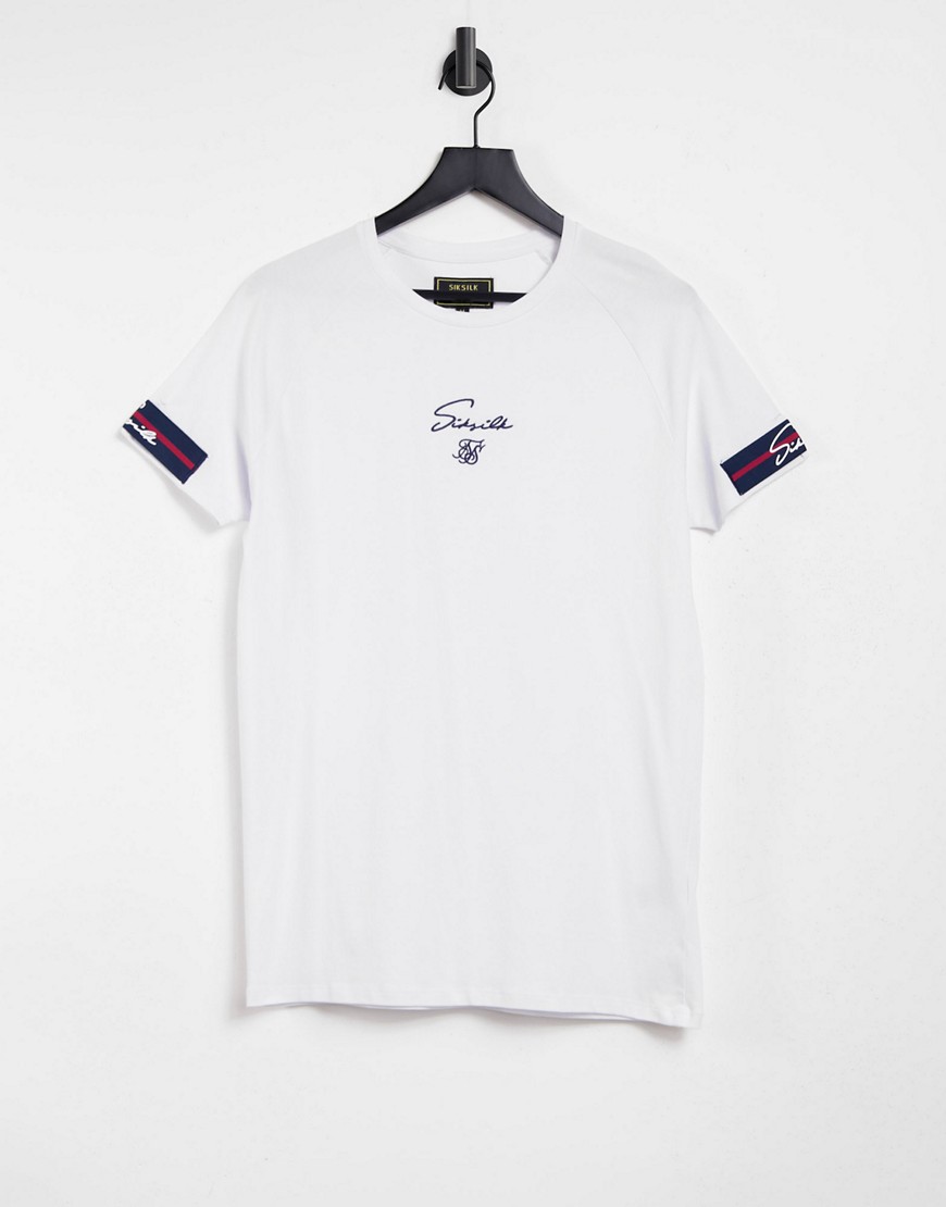 SikSilk - Exposed muscle - Sport T-shirt in wit