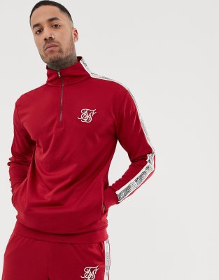 red sik silk tracksuit