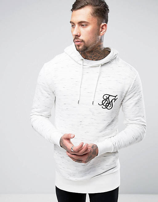 concepto global Salvaje SikSilk Hoodie In White With Space Dye | ASOS