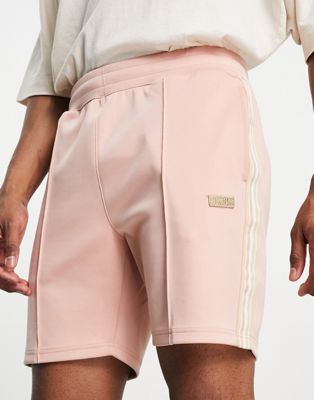 Siksilk infinite pleated shorts in pale pink with side stripe - ASOS Price Checker