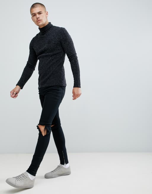 Sik silk roll neck sale