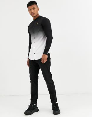 muscle fit grandad shirt