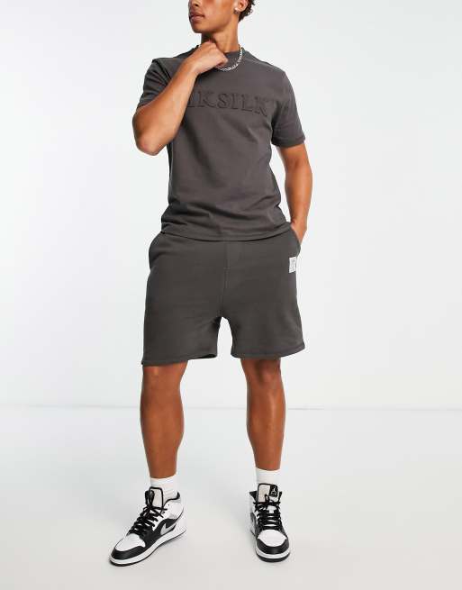 SikSilk - Oversized jerseyshorts i sort vask - Del af sæt