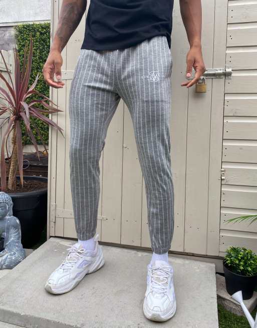 Pinstripe sales jogger pants