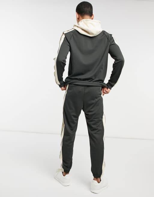 SikSilk - Premium trainingsbroek met bies in zwart en wit, 2 van 3