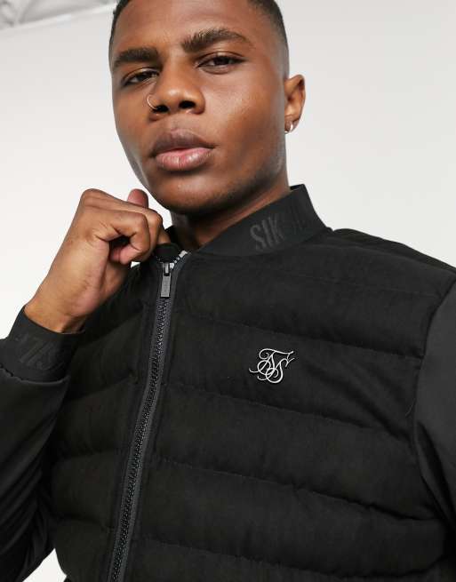 Sik silk puffer jacket on sale black