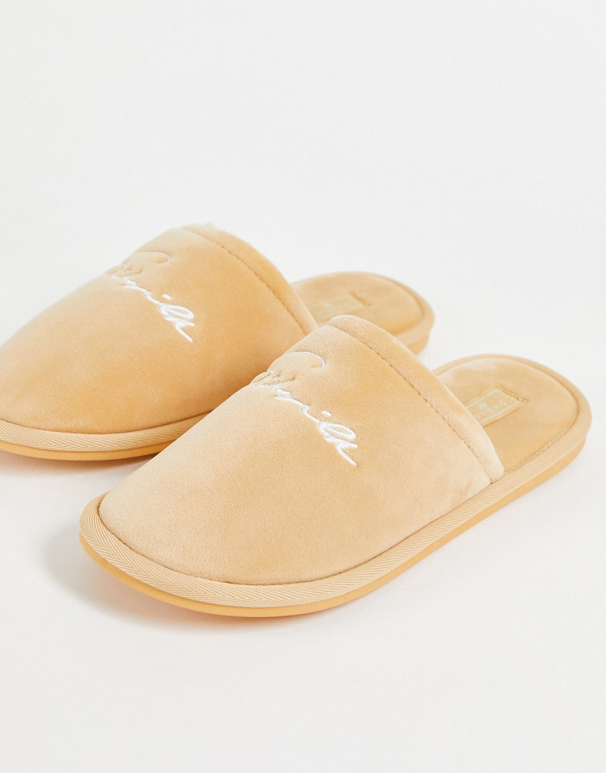 script slippers in beige-Neutral