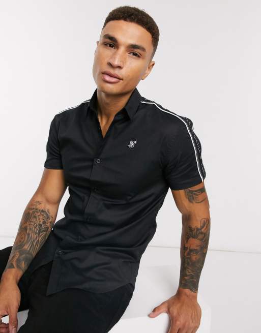 siksilk black shirt