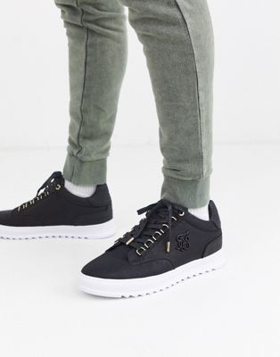 SikSilk - Sneakers in zwart met contrasterende zool