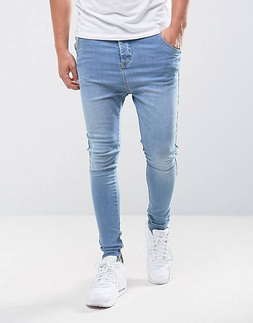 Playwright rear duck SikSilk Super Skinny Fit Drop Crotch Jeans | ASOS