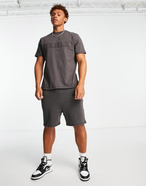SikSilk - T-shirt d'ensemble oversize - Noir délavé, 4 de 4