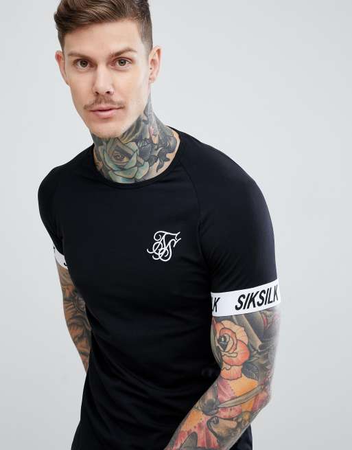 sik silk black t shirt