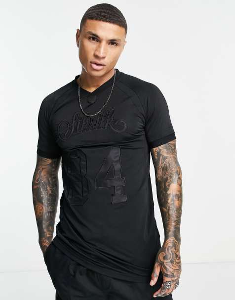 SikSilk - T-shirt nera con stampa del logo - view 1